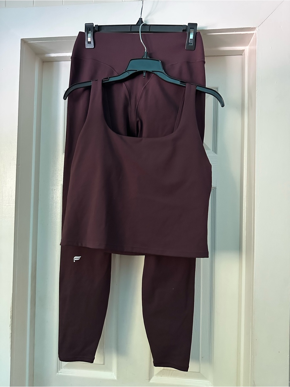 Fabletics Wine Scoop Neck Tank & High-Waist Leggings
